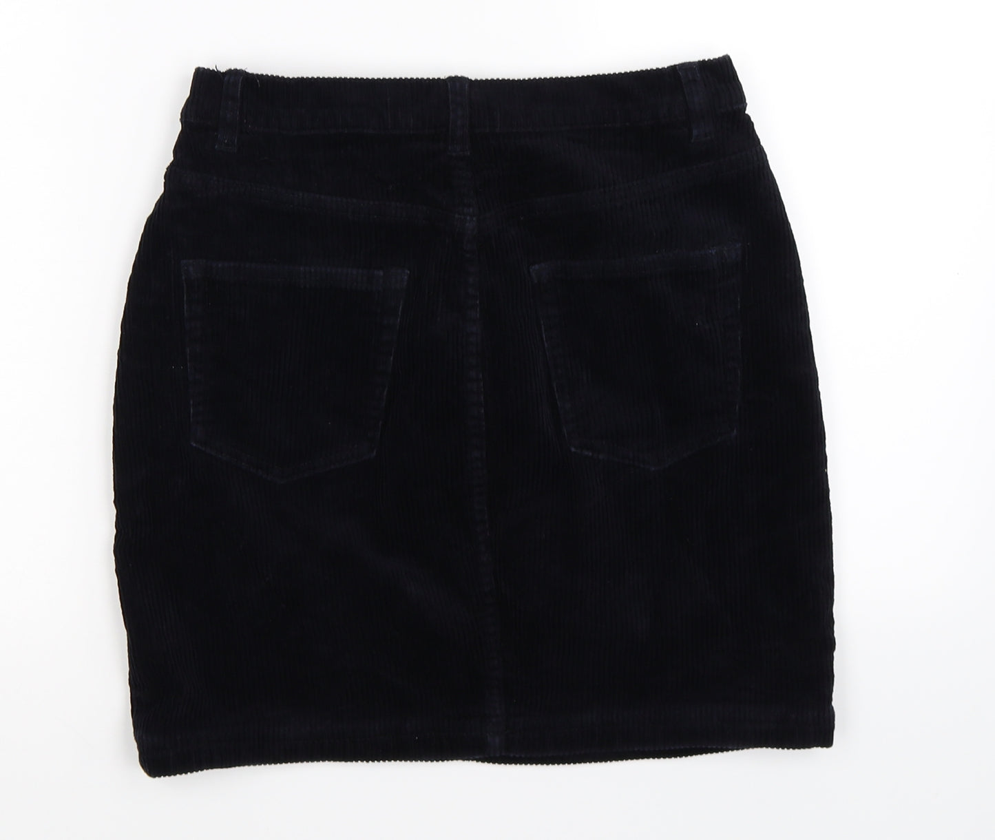 Monki Womens Blue Striped Corduroy Straight & Pencil Skirt Size 8