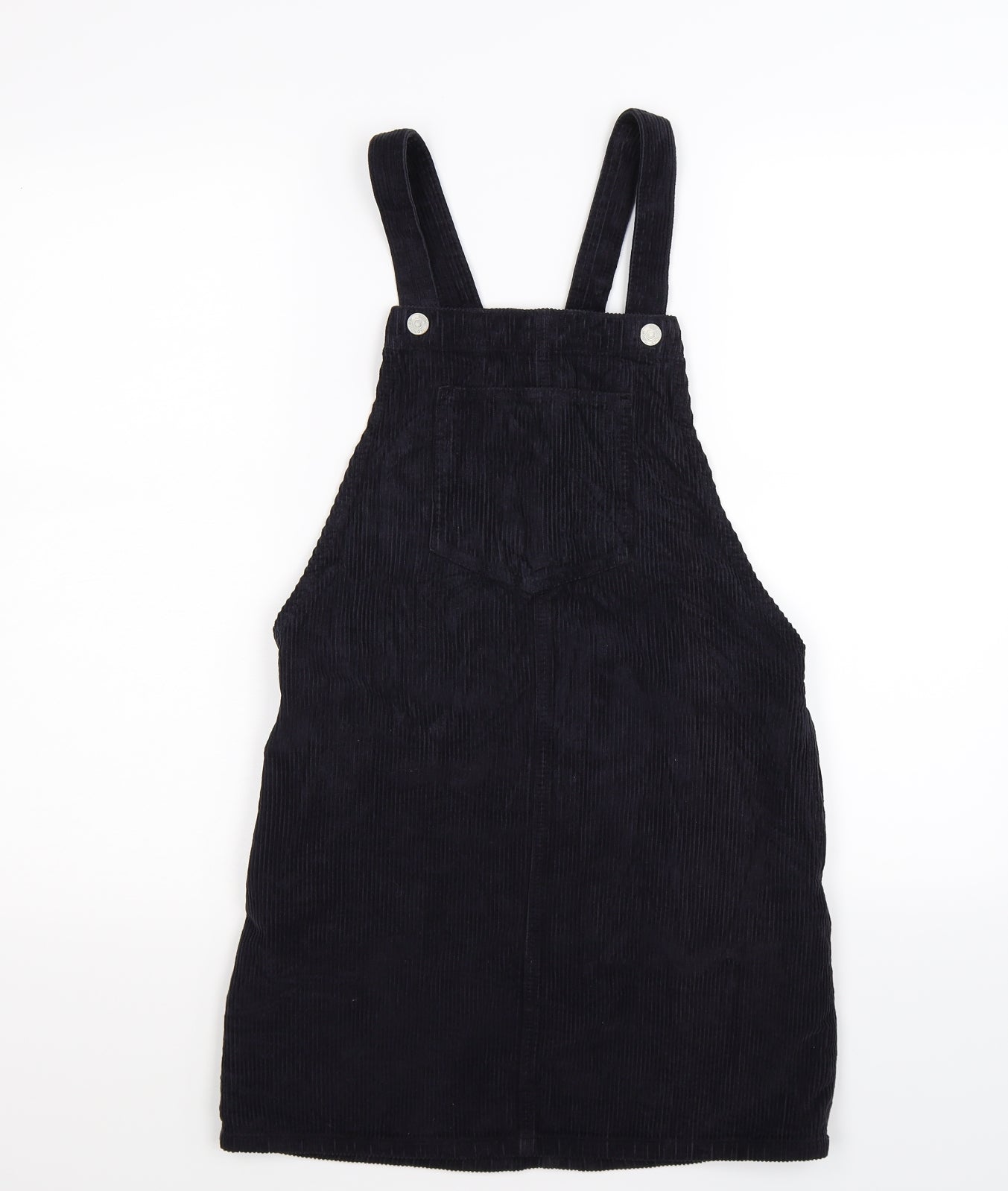 Topshop Womens Blue Striped Corduroy Pinafore/Dungaree Dress  Size 6