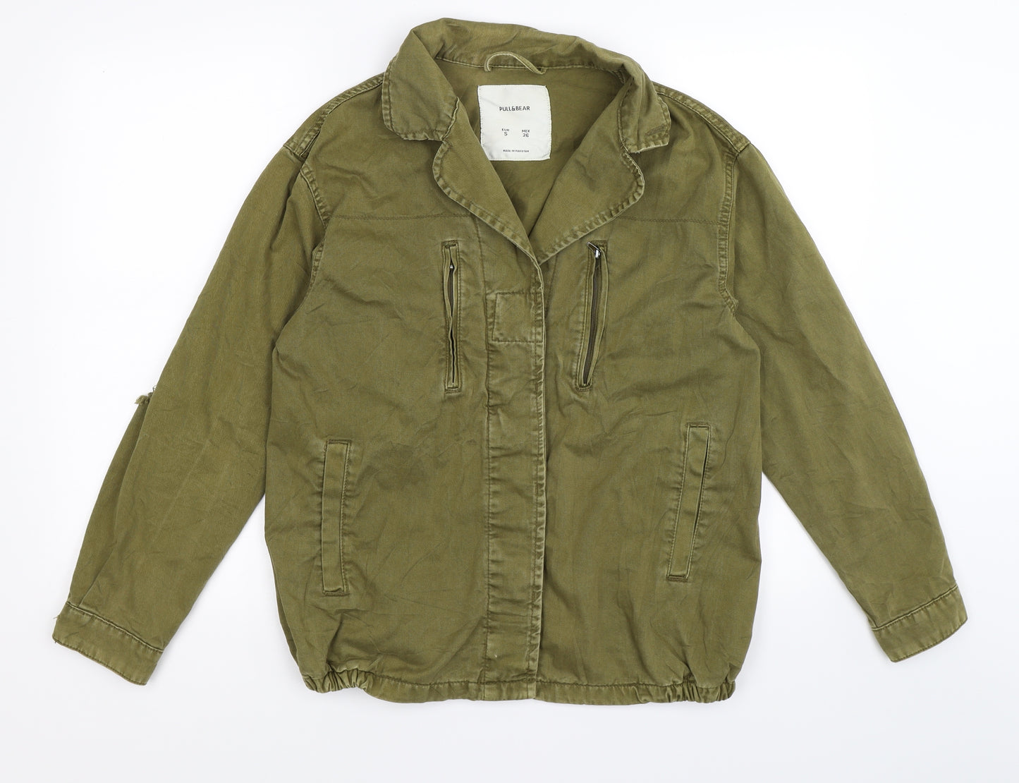 Pull & Bear Mens Green  Denim Jacket  Size S