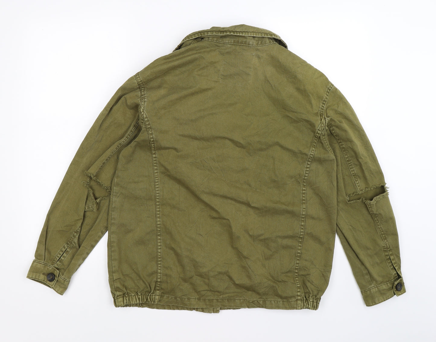 Pull & Bear Mens Green  Denim Jacket  Size S