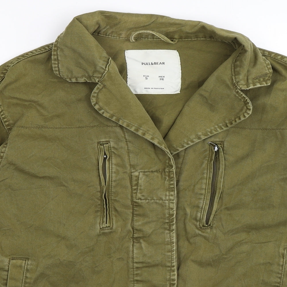 Pull & Bear Mens Green  Denim Jacket  Size S
