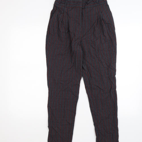 River Island Womens Blue Check  Capri Trousers Size 8 L26 in