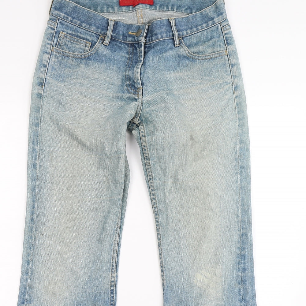 FCUK Womens Blue  Denim Bootcut Jeans Size 10 L30 in