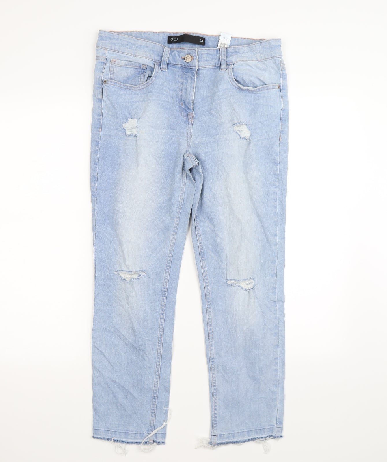 NEXT Womens Blue  Denim Cropped Jeans Size 14 L25 in