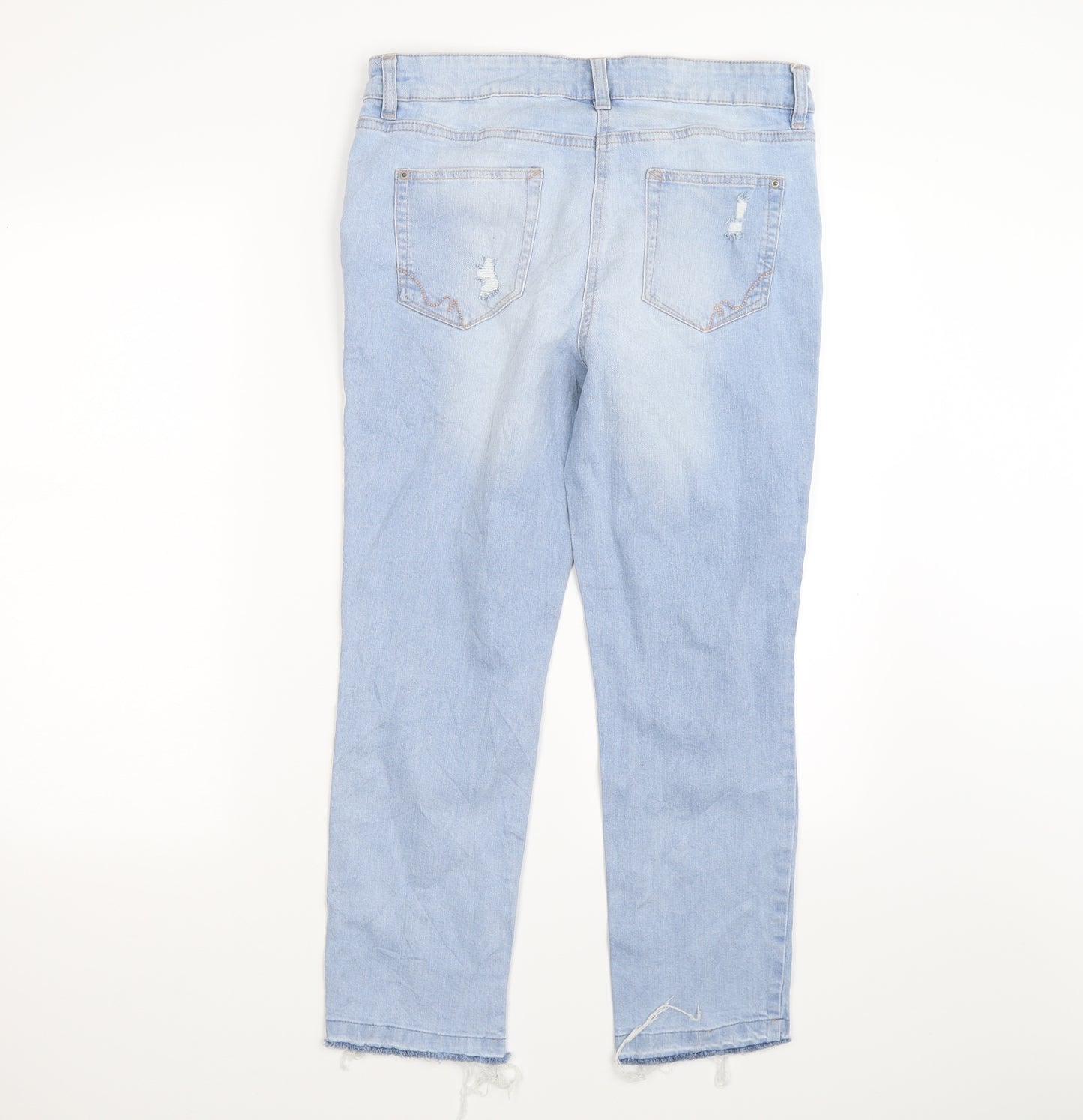 NEXT Womens Blue  Denim Cropped Jeans Size 14 L25 in