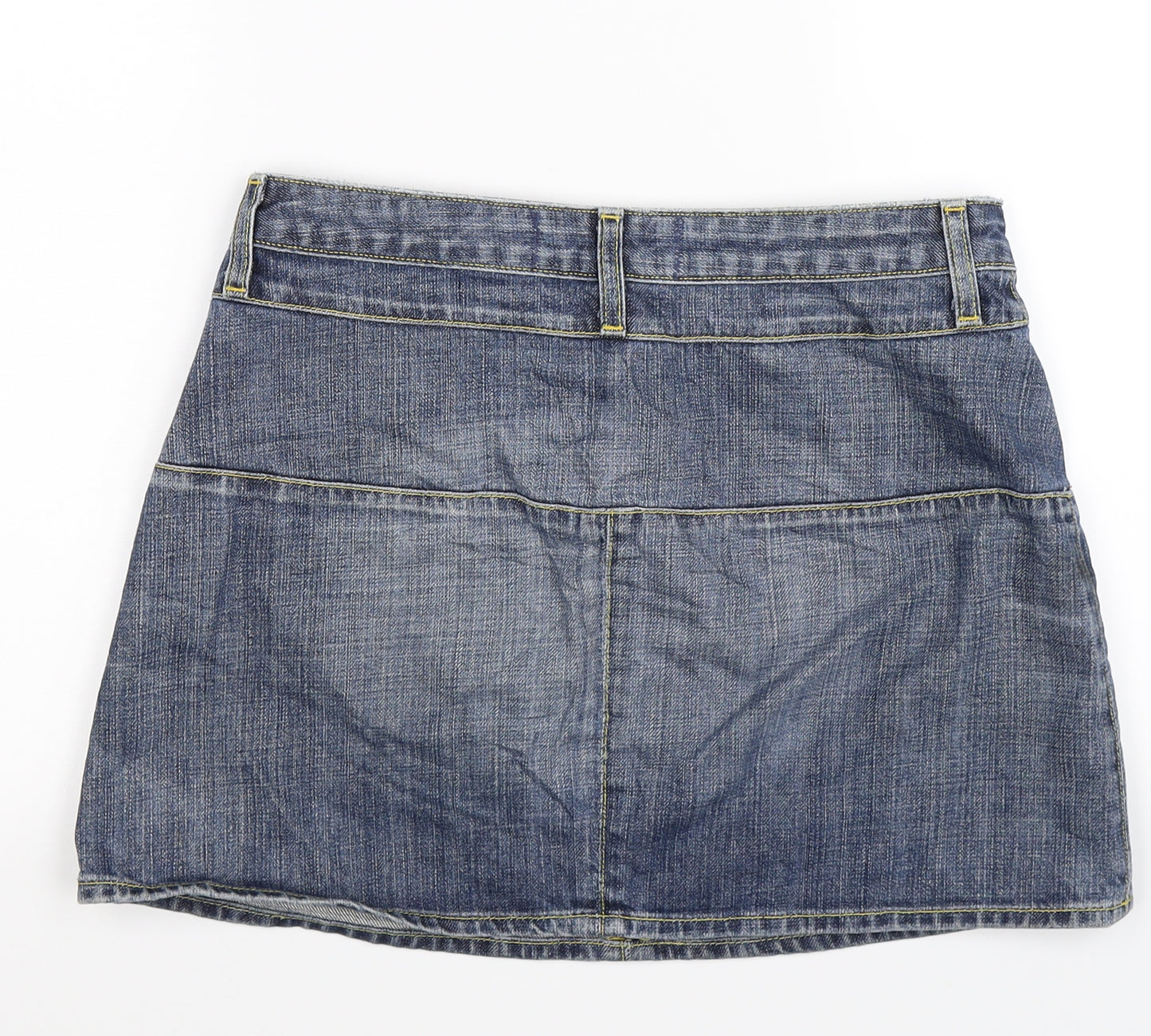 Paper Denim & Cloth Womens Blue  Denim Mini Skirt Size 10