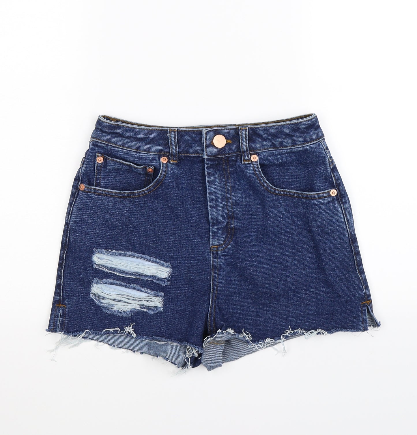 ASOS Womens Blue  Denim Hot Pants Shorts Size 8