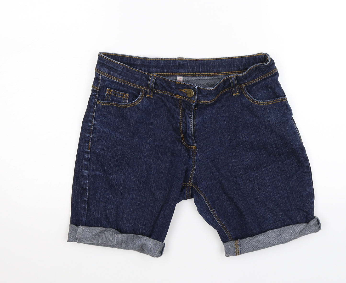 Marks and Spencer Girls Blue  Denim Cut-Off Shorts Size 13-14 Years