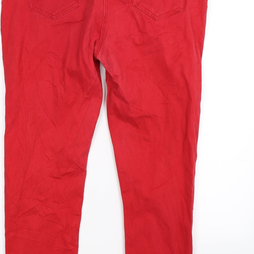 DASH Womens Red  Denim Cropped Jeans Size 16 L23 in