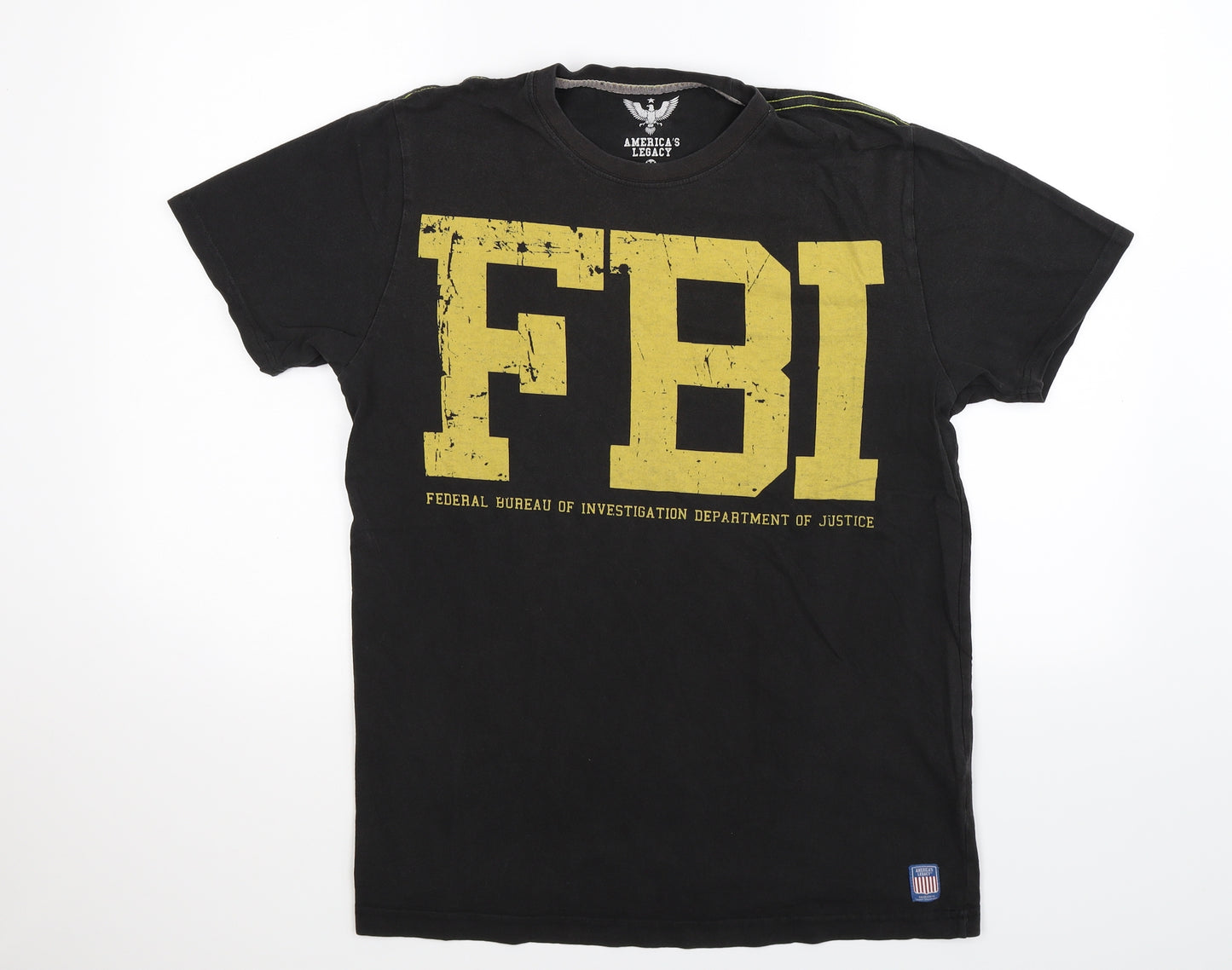 Americas Legacy Mens Black    T-Shirt Size M  - FBI