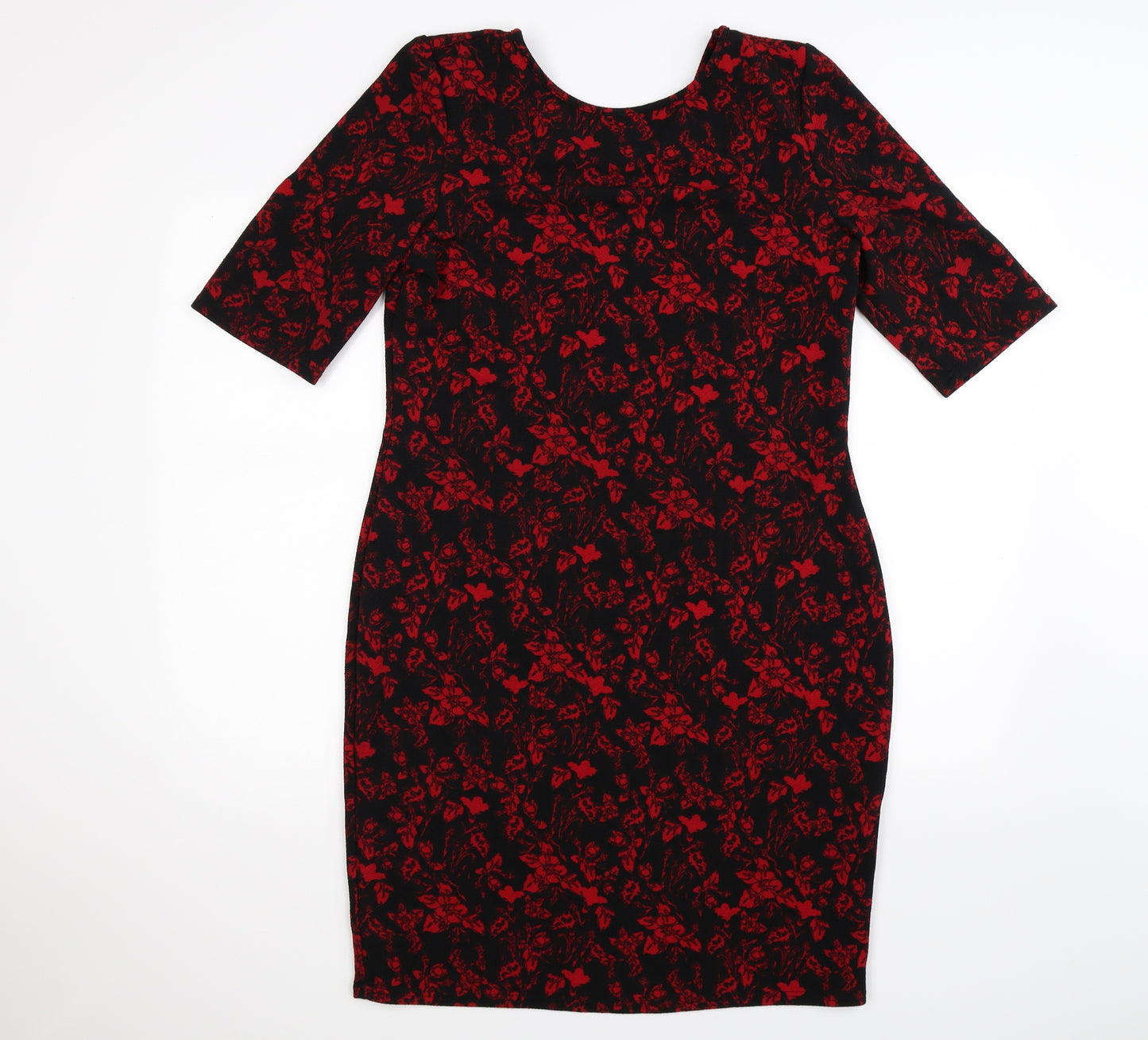 Peacocks Womens Red Floral  Bodycon  Size 16