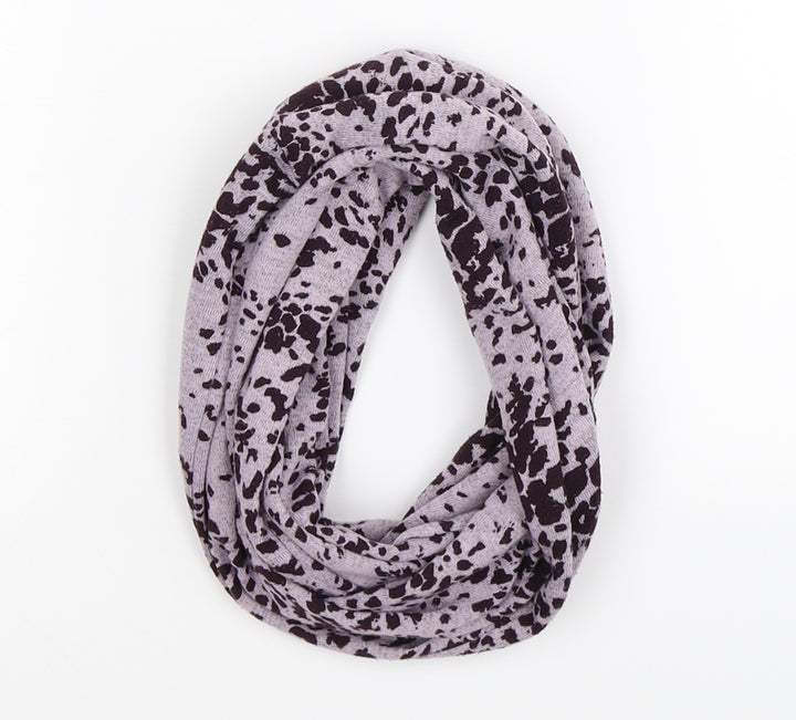 preqorn Womens Purple Polka Dot Knit Scarf - Inifinity Scarf