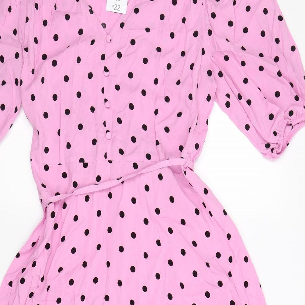F&F Womens Pink Polka Dot  Trapeze & Swing  Size 10