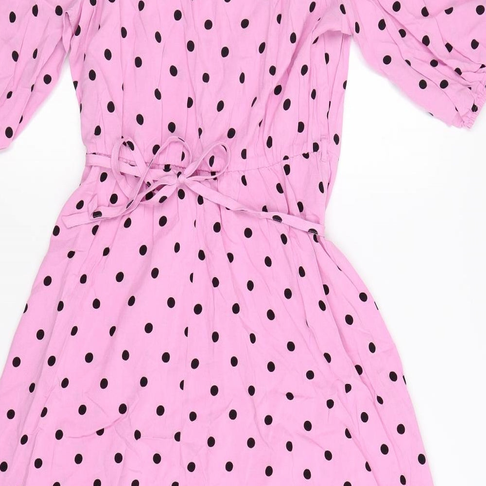 F&F Womens Pink Polka Dot  Trapeze & Swing  Size 10
