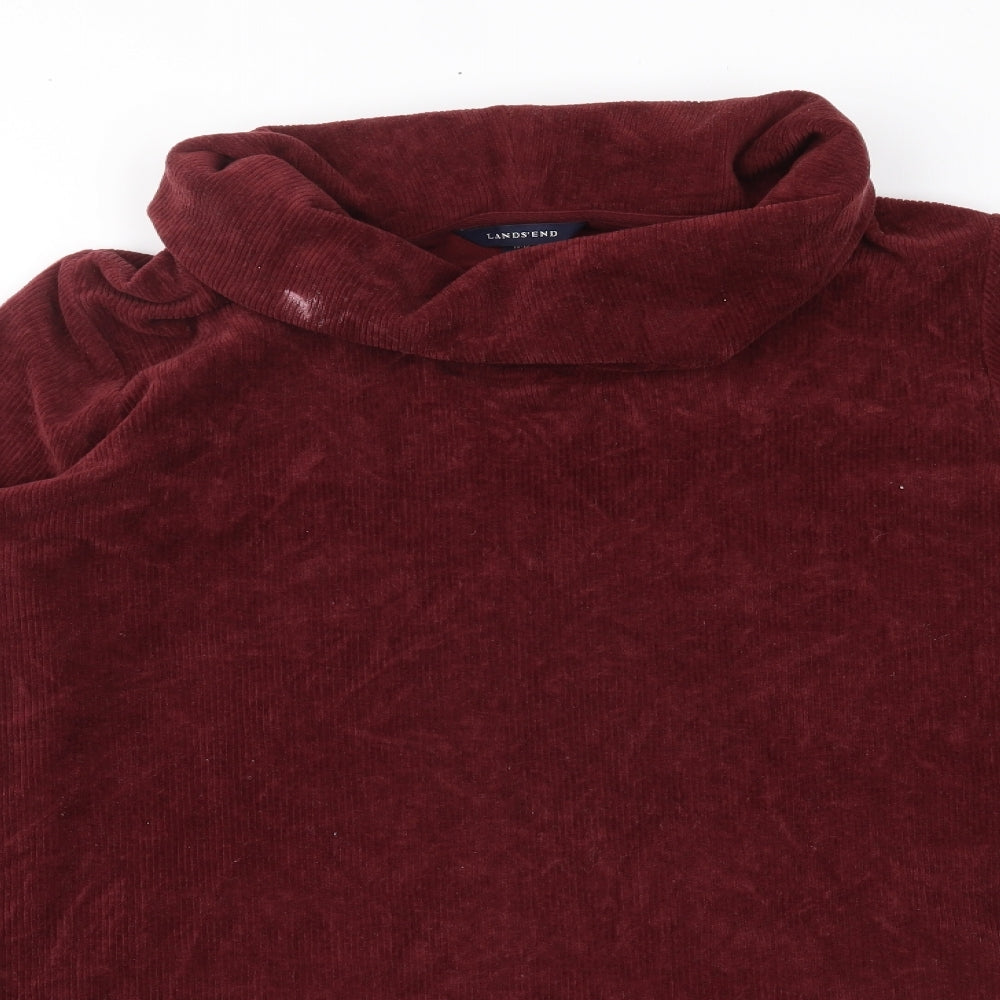 lands end Womens Red   Pullover Jumper Size 10