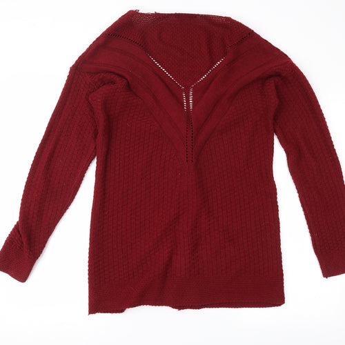 Boohoo Womens Red   Cape Jumper Size S