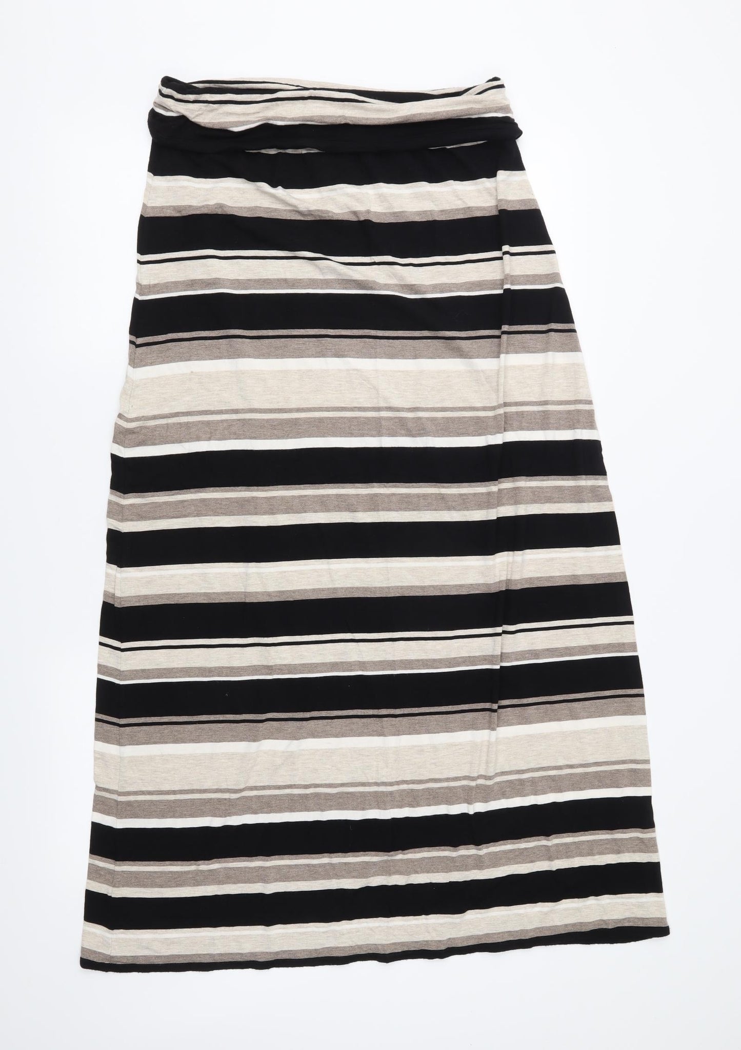Max Studio Womens Black Striped  Maxi Skirt Size M