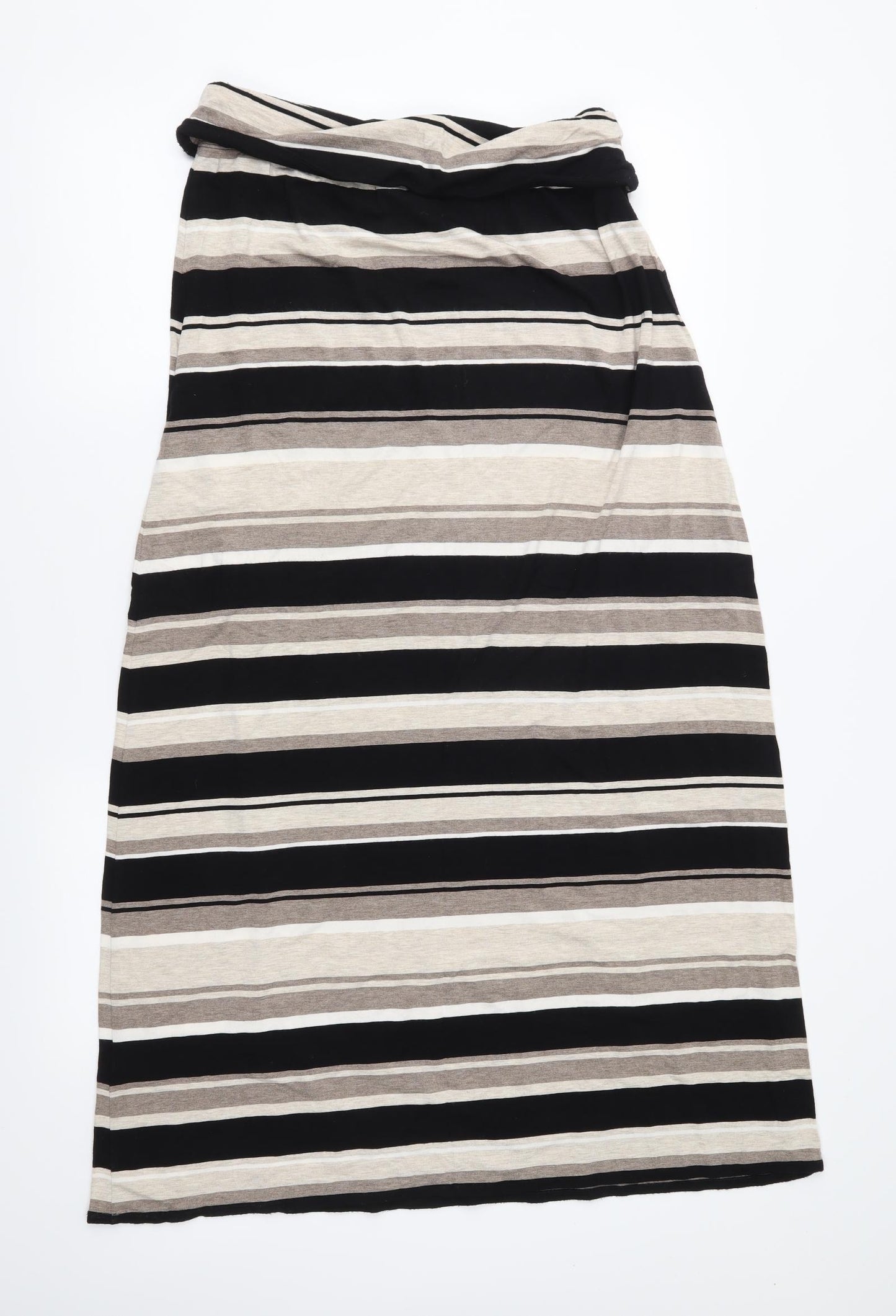 Max Studio Womens Black Striped  Maxi Skirt Size M