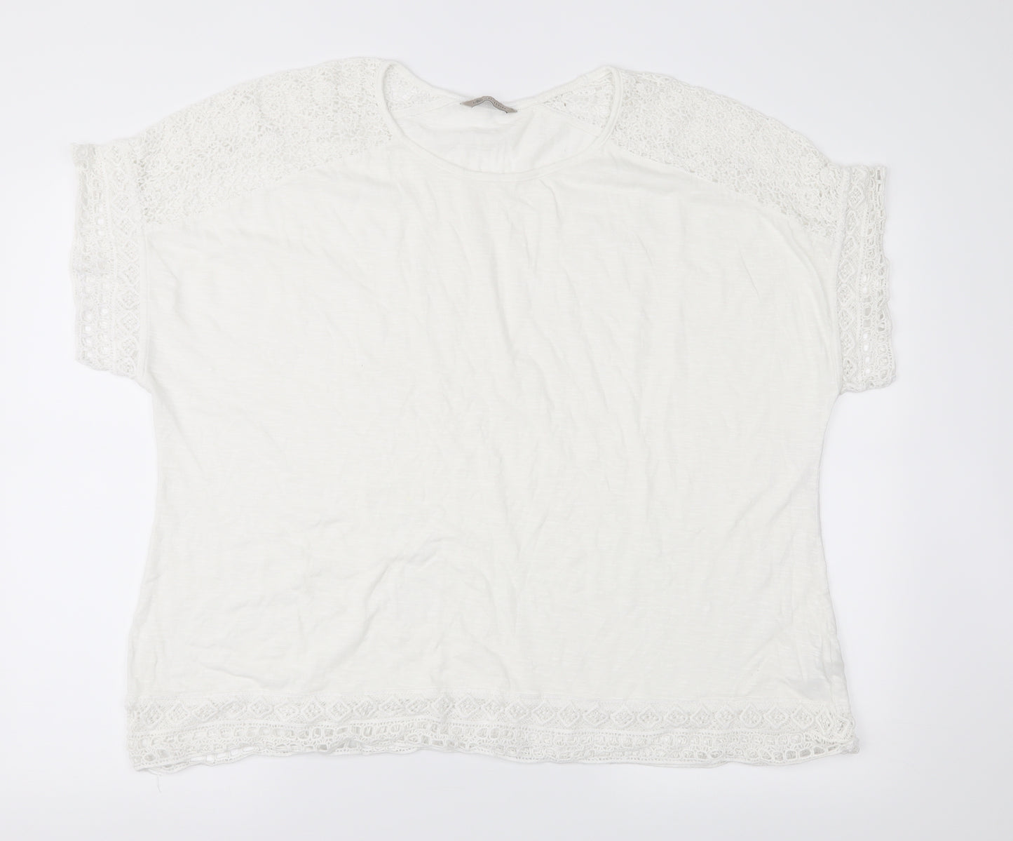 M&S  Womens White   Basic Blouse Size 24
