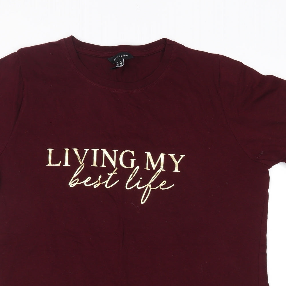 New Look Womens Red   Basic T-Shirt Size 14