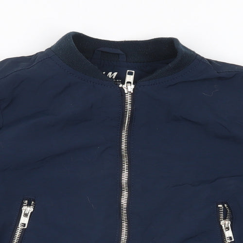 H&M Boys Blue   Bomber Jacket Coat Size 6 Years