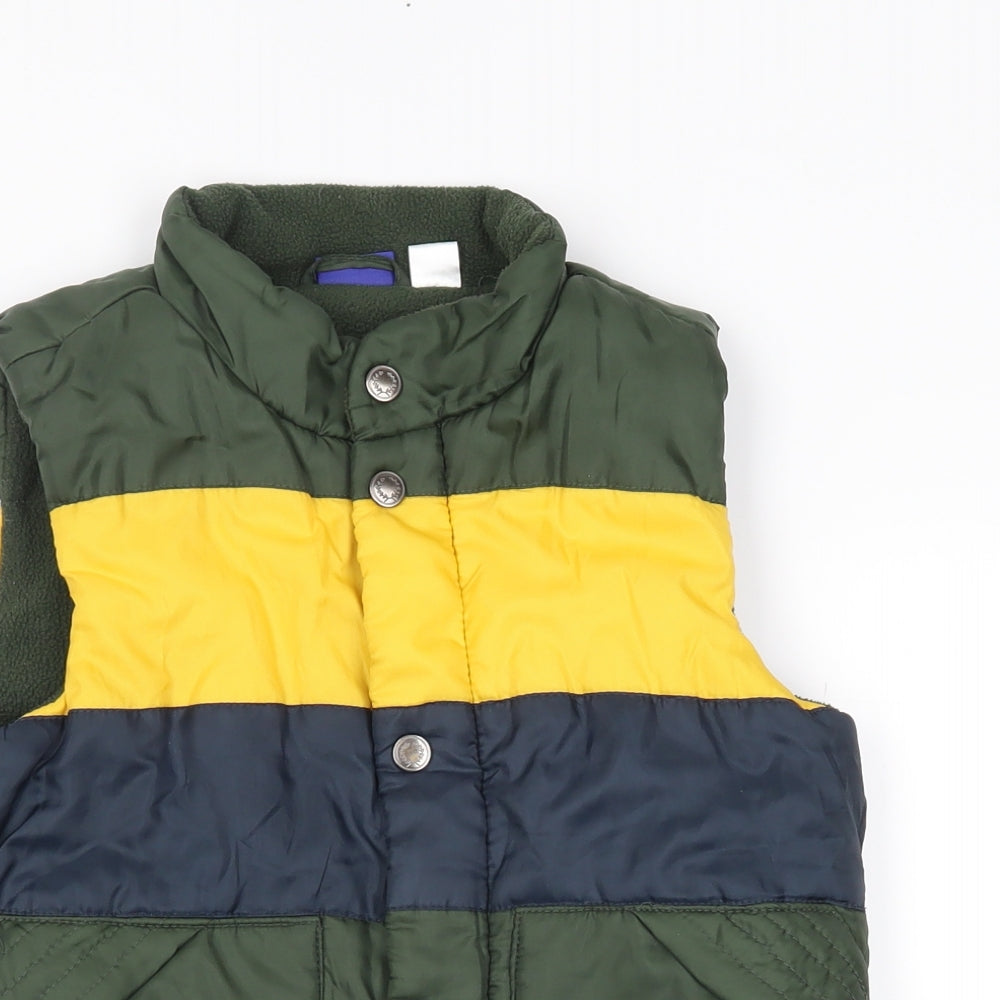 Lupilu Boys Green Striped  Anorak Coat Size 5 Years