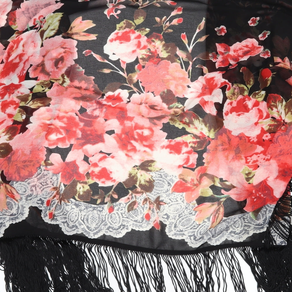 Apricot Womens Black Floral  Kimono Blouse Size 8