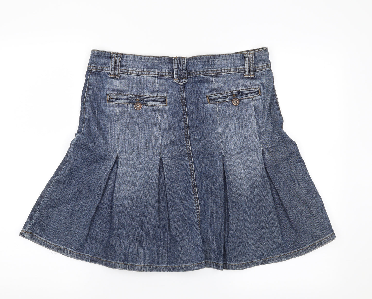 E-vie Womens Blue   Pleated Skirt Size 12