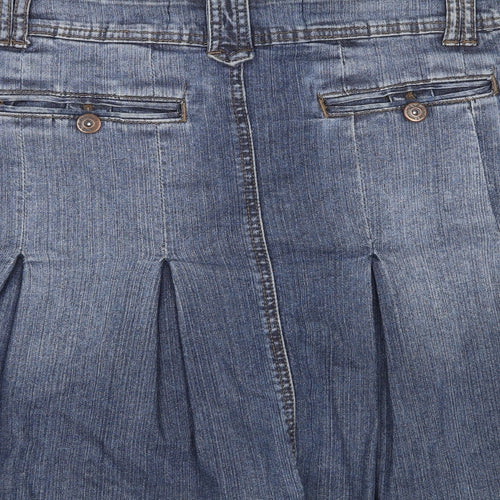 E-vie Womens Blue   Pleated Skirt Size 12