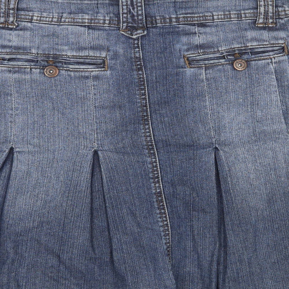 E-vie Womens Blue   Pleated Skirt Size 12