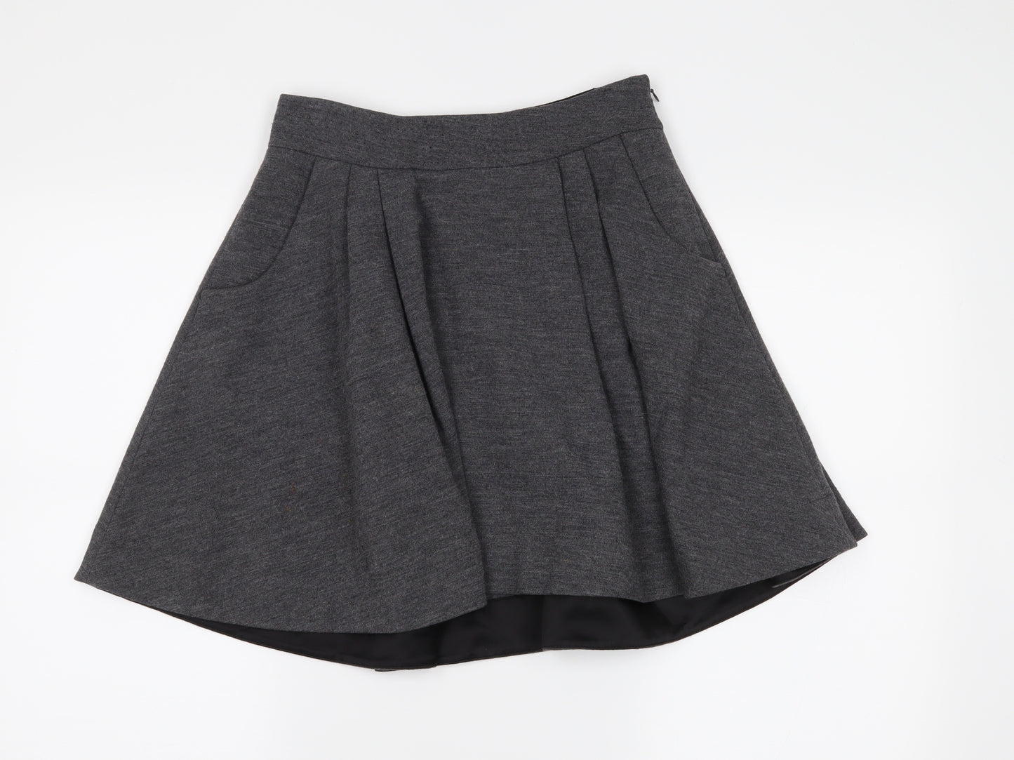 Diane Von Furstenburg Womens Grey   Pleated Skirt Size 4