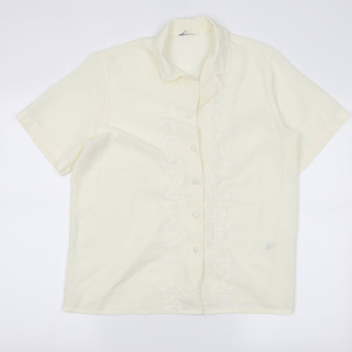 Preworn Womens Yellow   Basic Button-Up Size 12