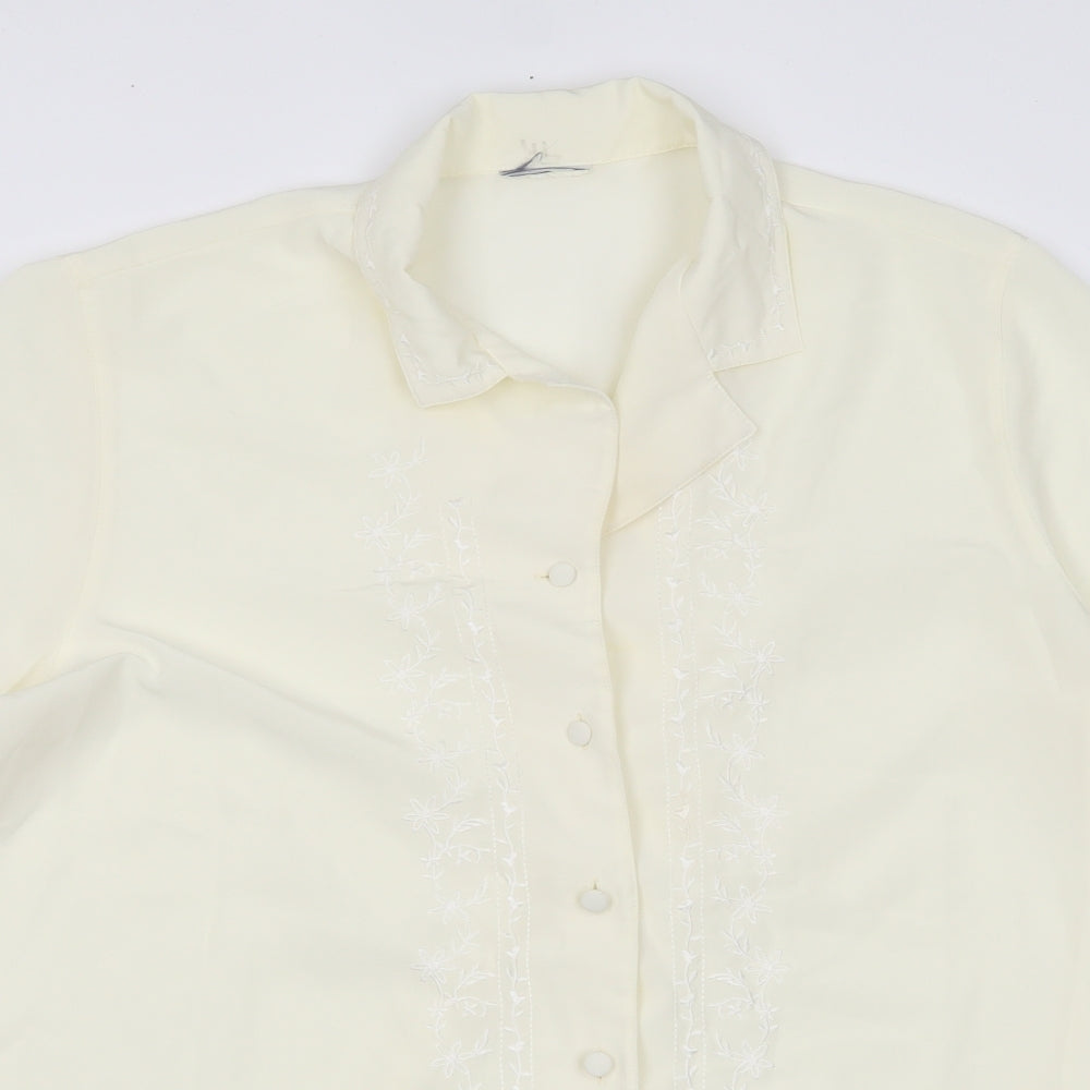 Preworn Womens Yellow   Basic Button-Up Size 12
