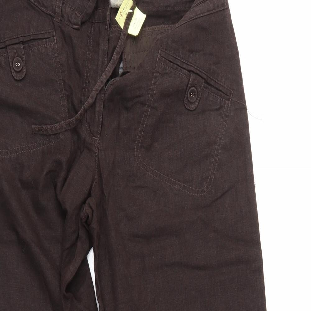 NEXT Womens Brown   Cargo Trousers Size 10 L30 in