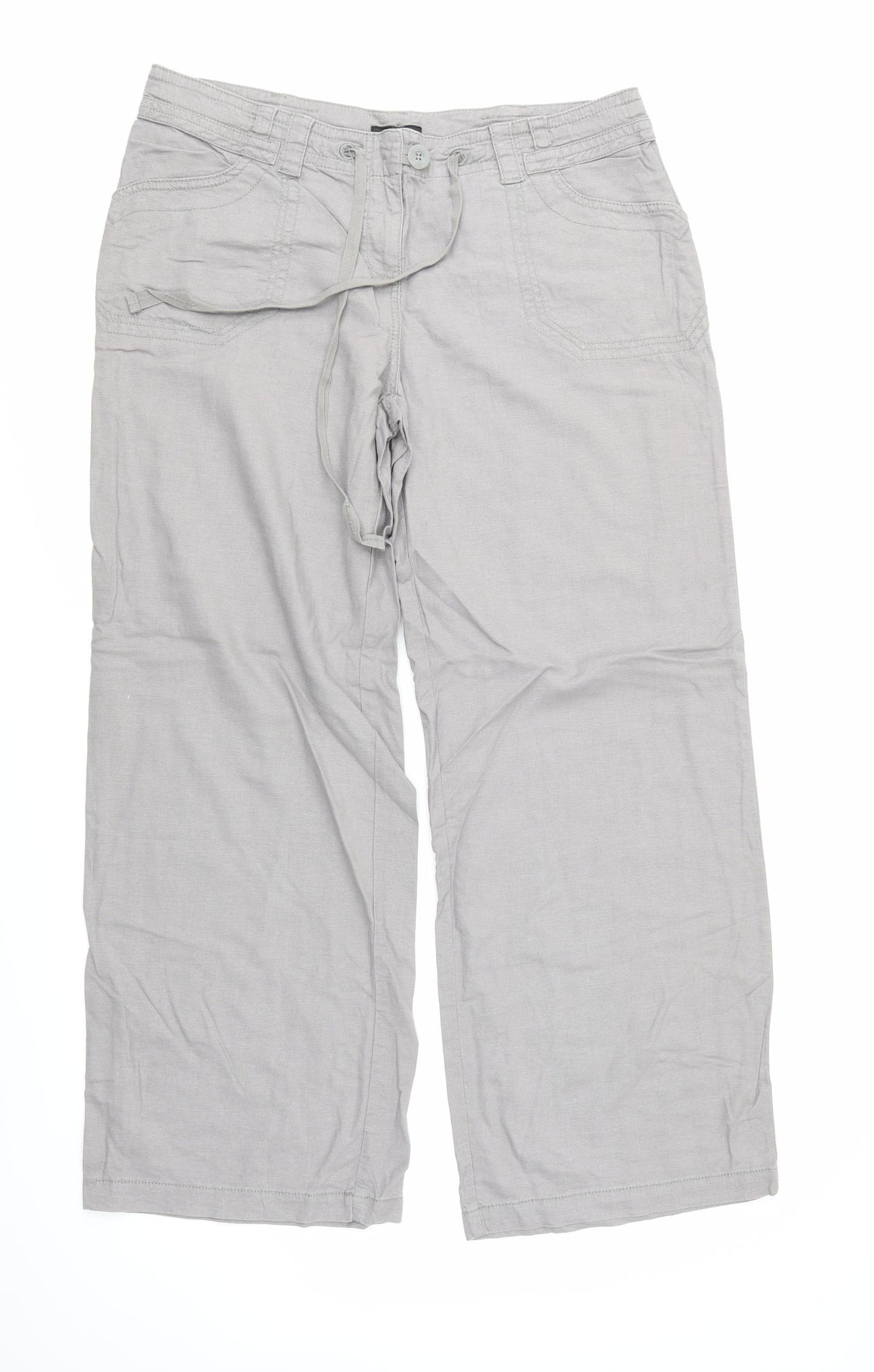 NEXT Womens Grey   Cargo Trousers Size 4 L30 in