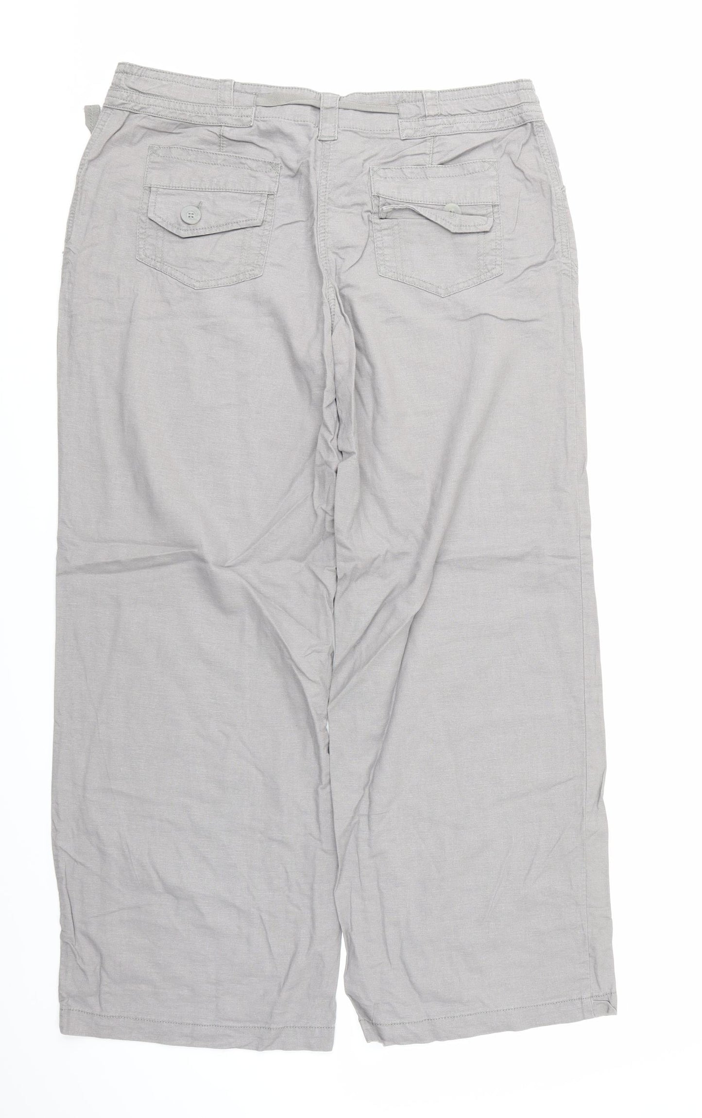 NEXT Womens Grey   Cargo Trousers Size 4 L30 in