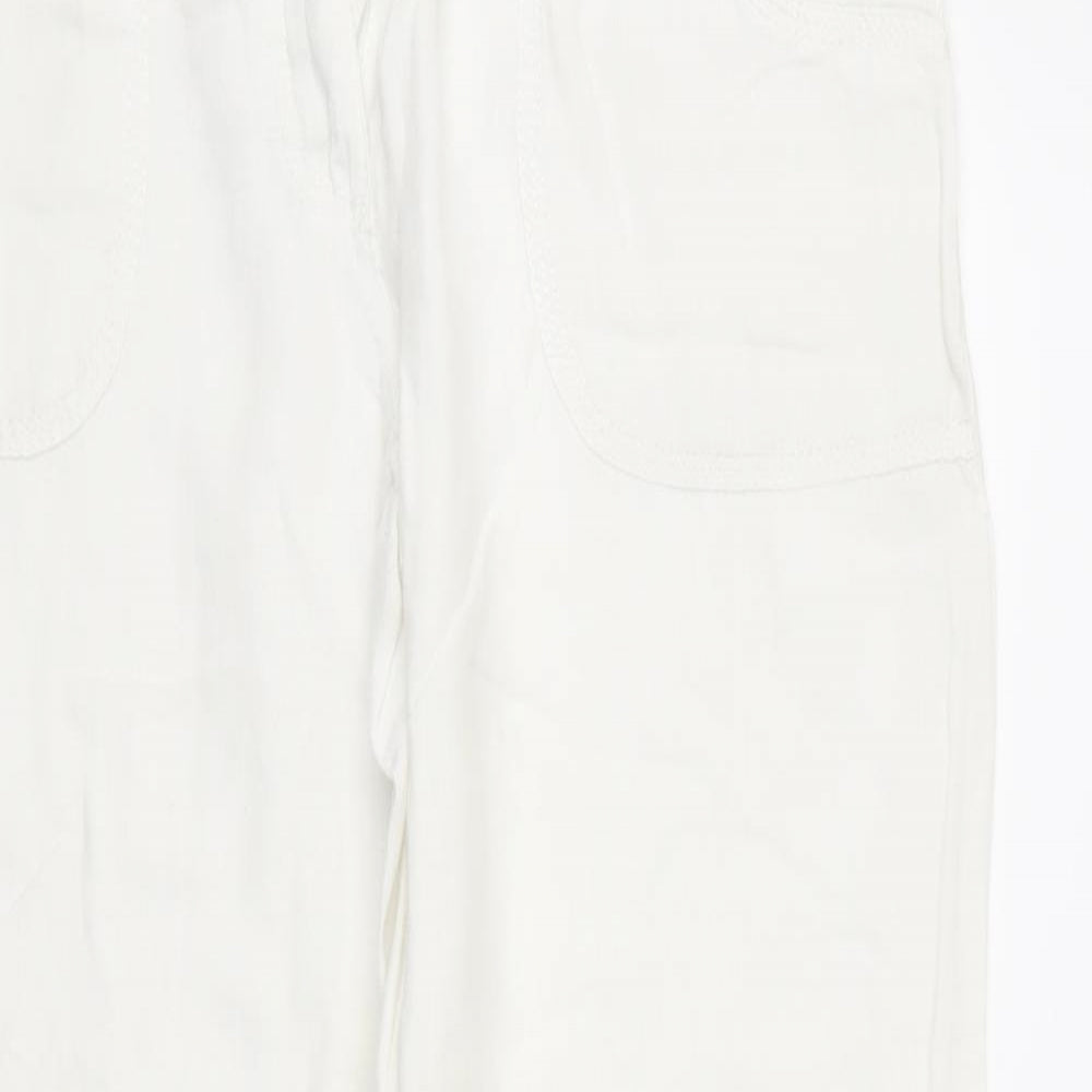 Denim & Co. Womens White   Trousers  Size 10 L31 in