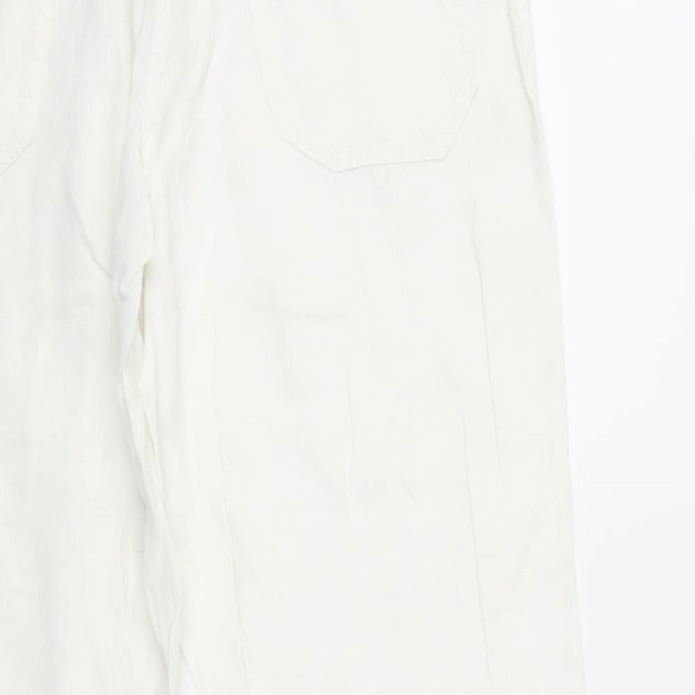 Denim & Co. Womens White   Trousers  Size 10 L31 in
