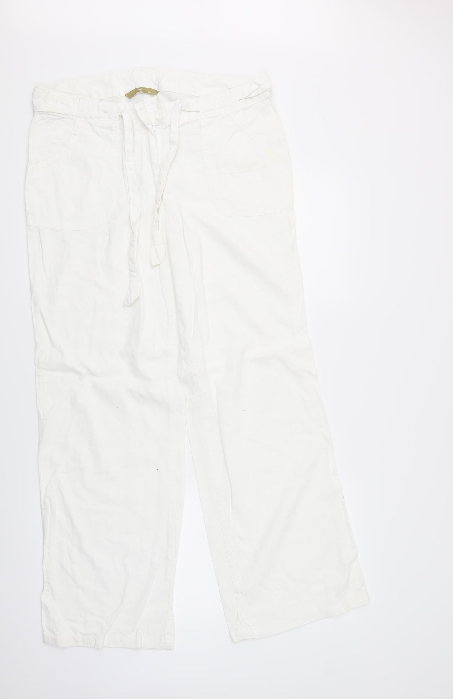 TU Womens White   Trousers  Size 12 L30 in