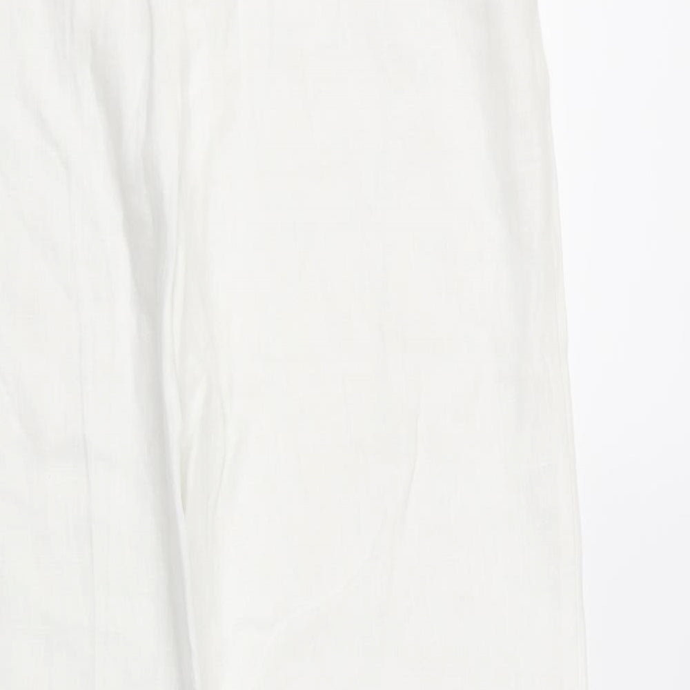 Per Una Womens White   Trousers  Size 8 L30 in