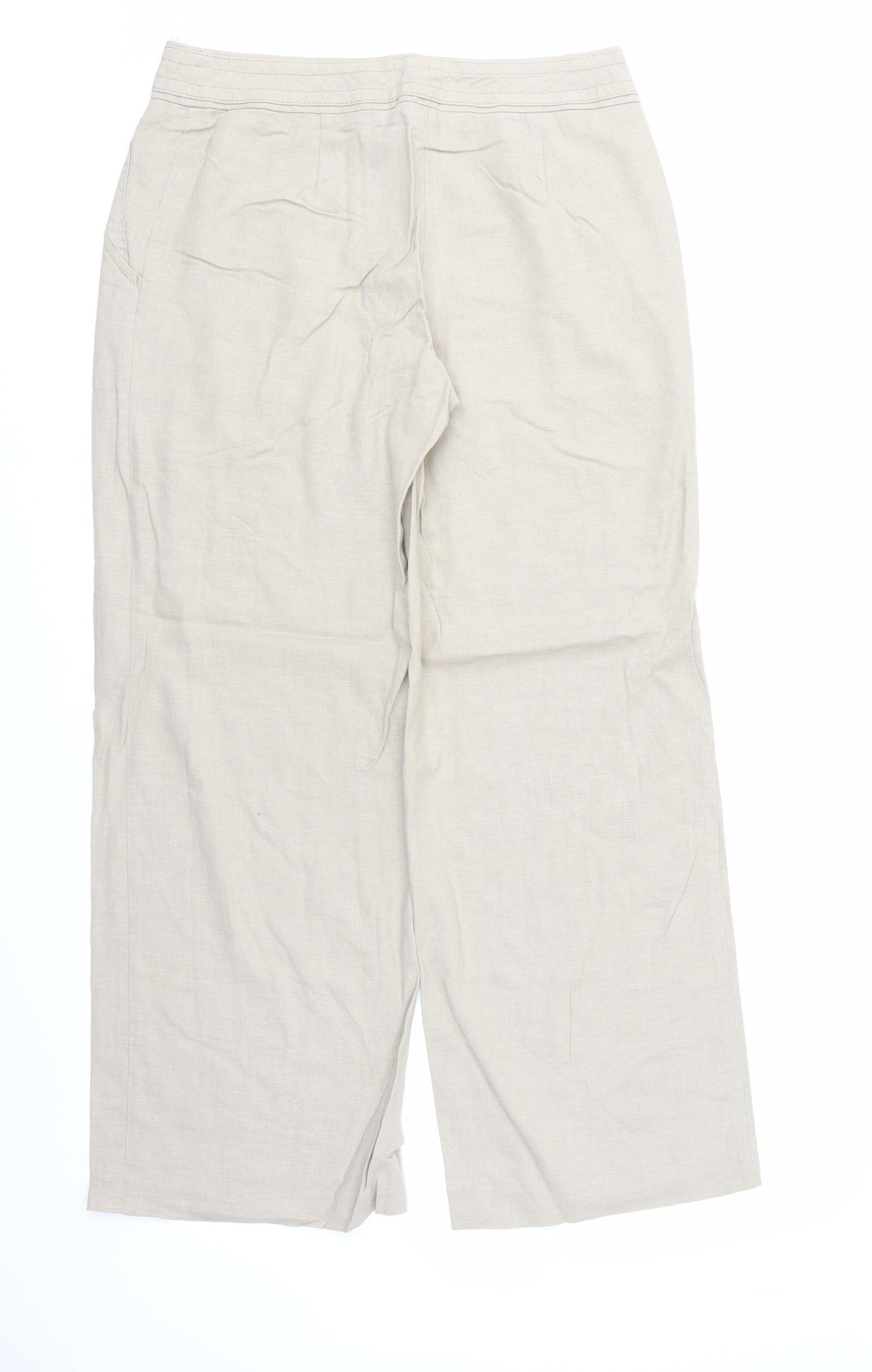 Marks and Spencer Womens Ivory   Trousers  Size 10 L29 in