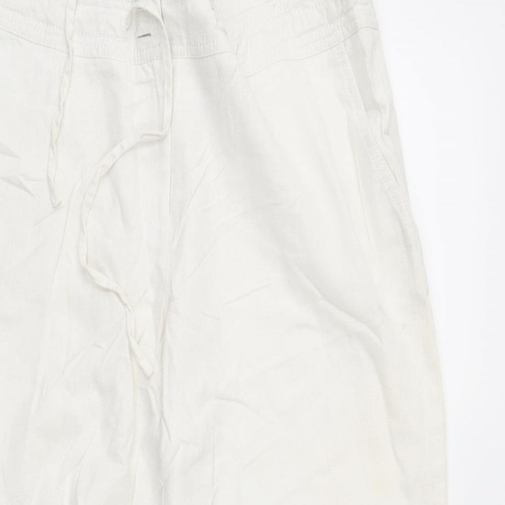 editions Womens White   Trousers  Size 14 L28 in