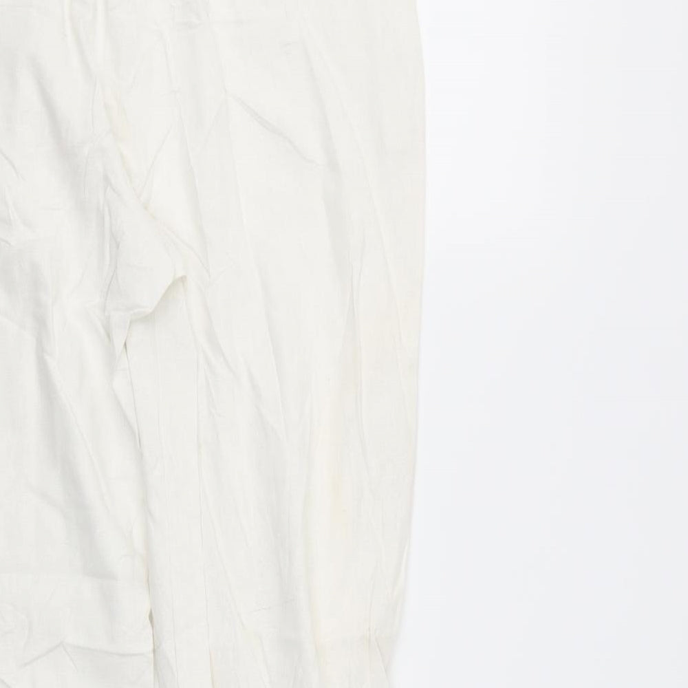 editions Womens White   Trousers  Size 14 L28 in