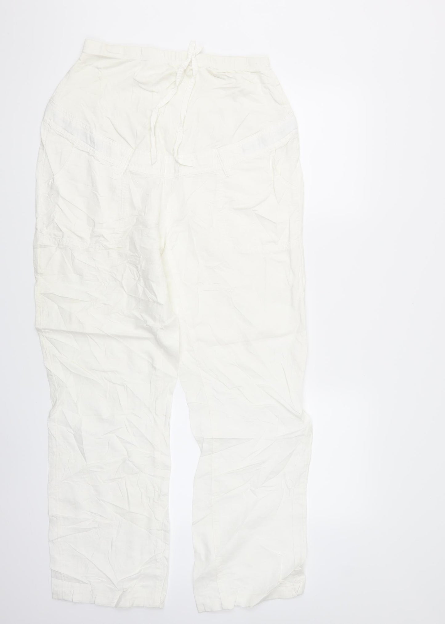 Yessica Womens White   Trousers  Size 10 L28 in