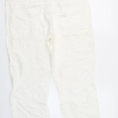 Yessica Womens White   Trousers  Size 10 L28 in