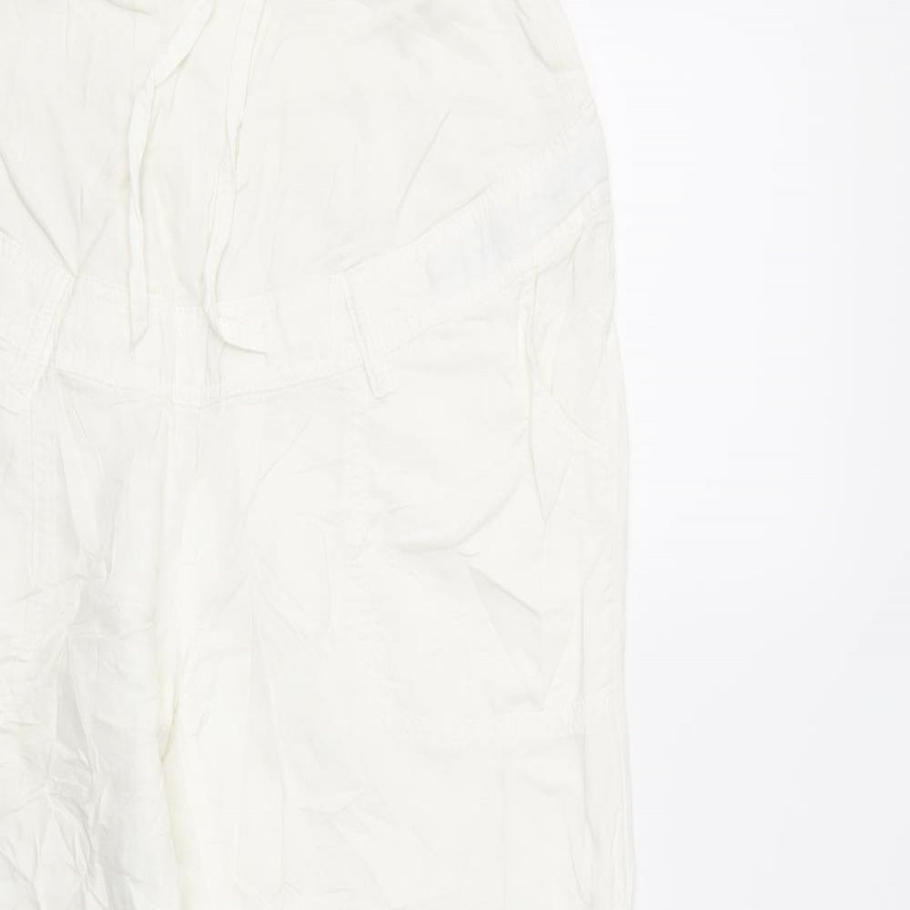Yessica Womens White   Trousers  Size 10 L28 in