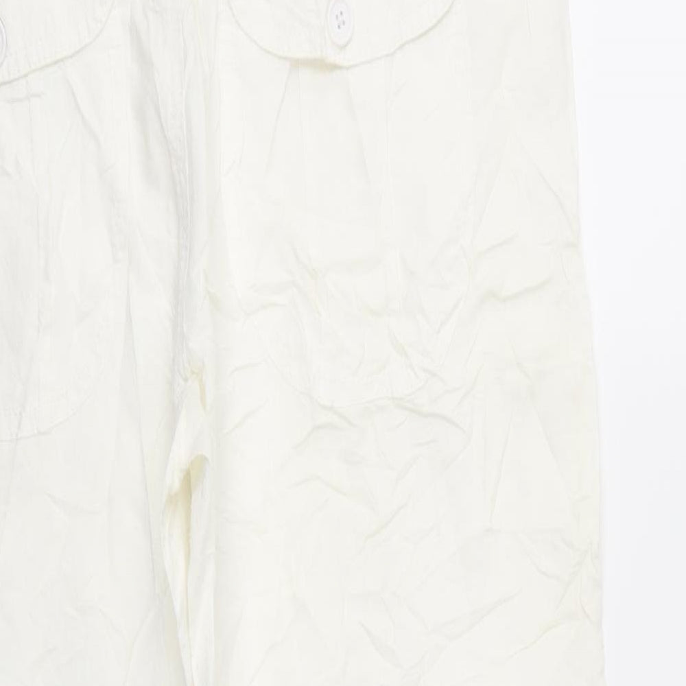 Yessica Womens White   Trousers  Size 10 L28 in