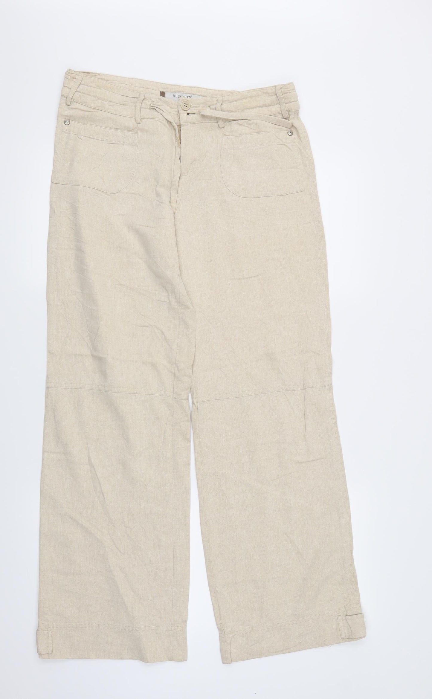 RESERVED Womens Ivory   Trousers  Size 10 L29 in