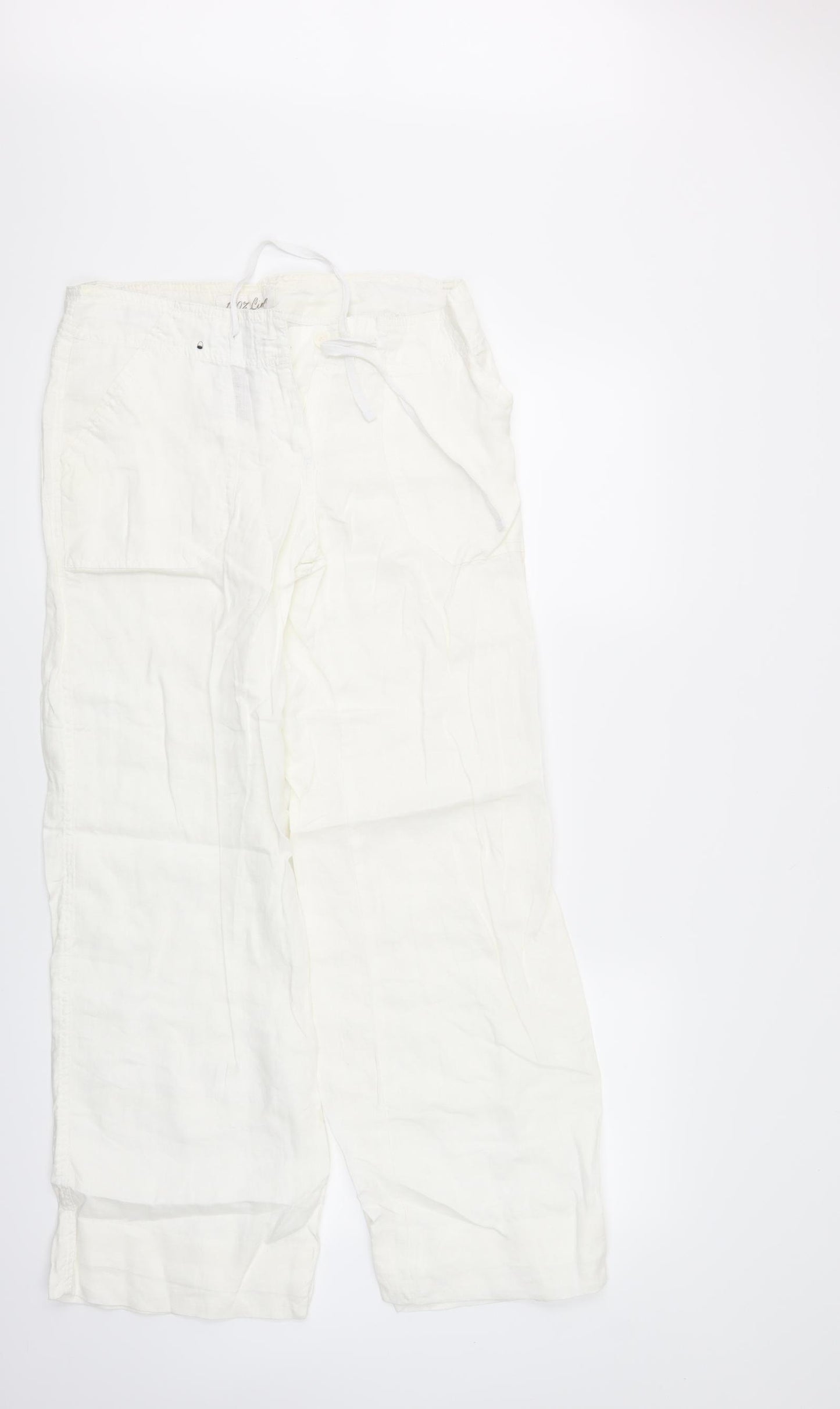 Atmosphere Womens White   Trousers  Size 8 L29 in