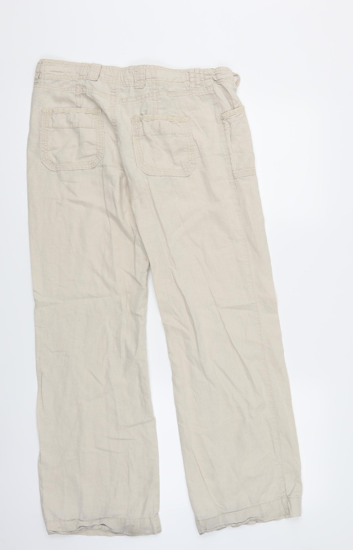 newlook Womens Ivory   Trousers  Size 8 L29 in